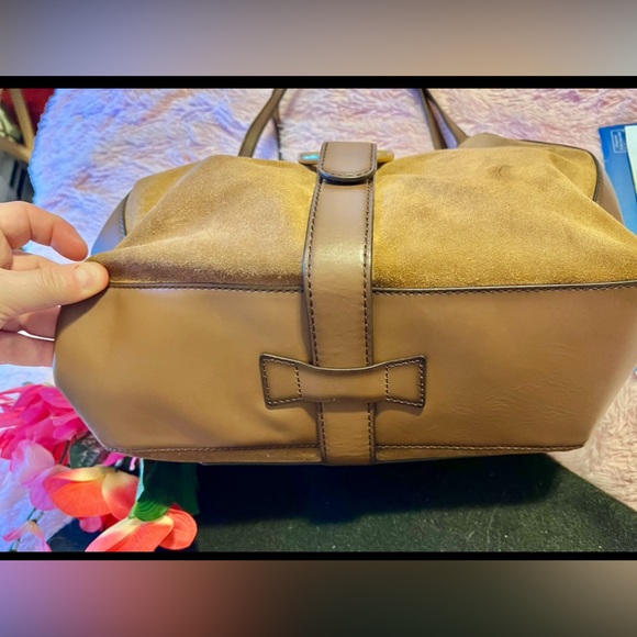 MICHAEL KORS MOCHA SUEDE & LEATHER SHOULDER BAG W/ WALLET/ MRSP $458.00 - Picture 9 of 15